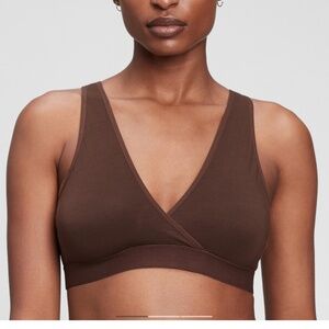 GAP Maternity Nursing Lounge Bralette Size M Espresso Brown